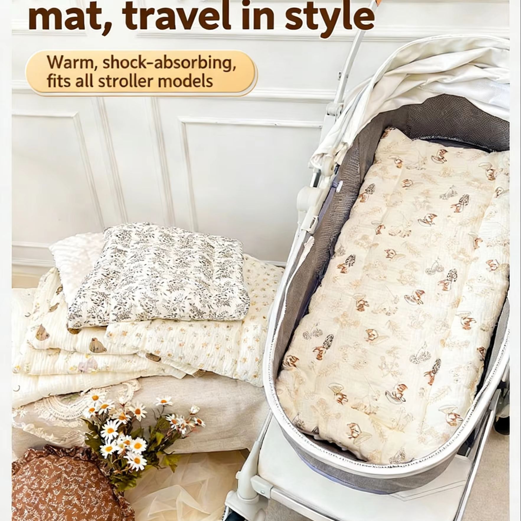 Coussin de poussette amélioré  - Baby Nursery Trolley avis et prix