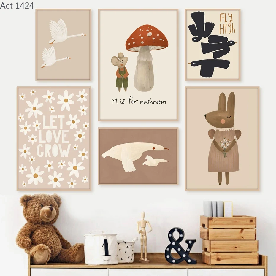 Affiches Bohème Dessin Animé L - Baby Nursery Frames avis et prix